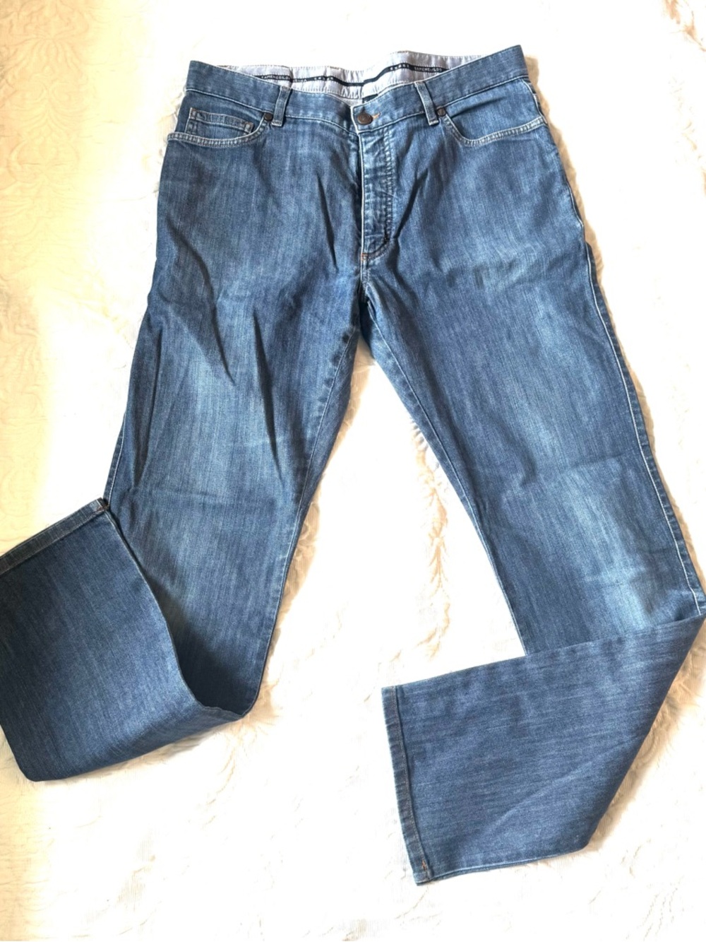 Ermenegildo Zegna Straight Jeans in Medium Blue Wash